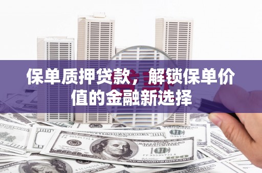沂源保单质押贷款，解锁保单价值的金融新选择