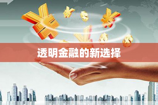 沂源透明金融的新选择