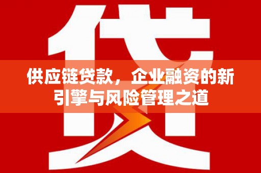 沂源供应链贷款，企业融资的新引擎与风险管理之道