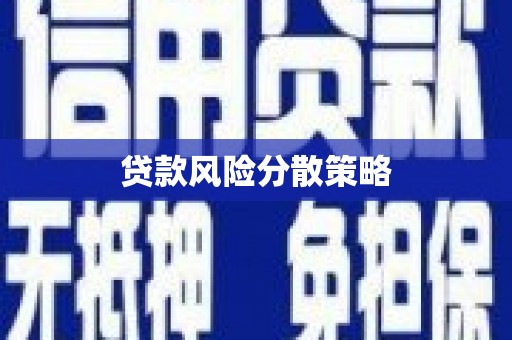 沂源贷款风险分散策略