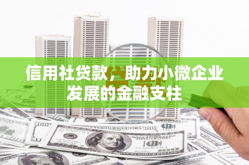 沂源信用社贷款，助力小微企业发展的金融支柱