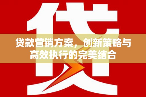 沂源贷款营销方案，创新策略与高效执行的完美结合