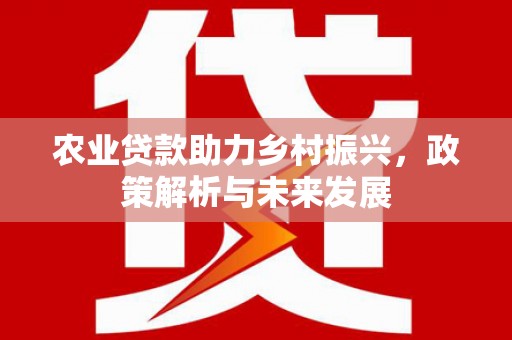 沂源农业贷款助力乡村振兴，政策解析与未来发展