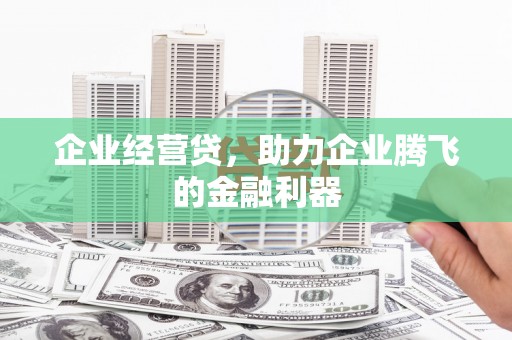 沂源企业经营贷，助力企业腾飞的金融利器