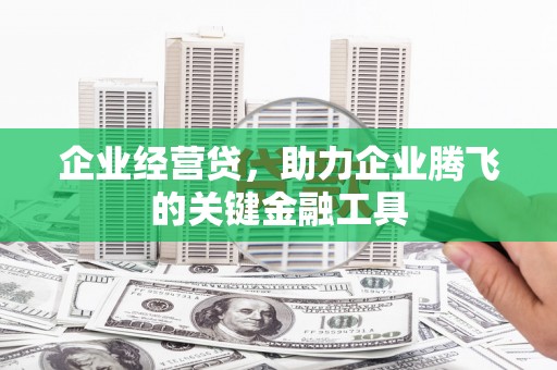 沂源企业经营贷，助力企业腾飞的关键金融工具