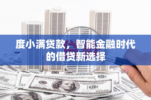 沂源度小满贷款，智能金融时代的借贷新选择