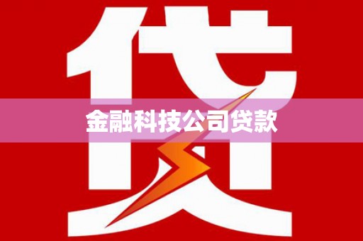 沂源金融科技公司贷款