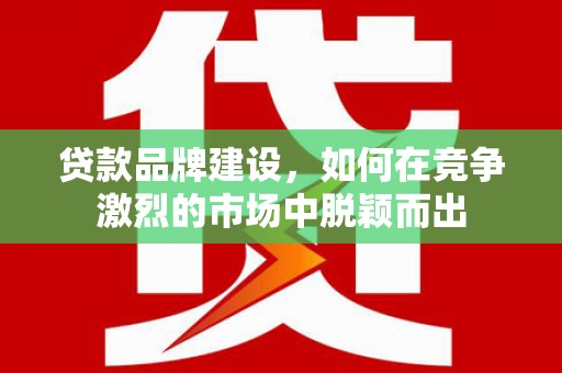 沂源贷款品牌建设，如何在竞争激烈的市场中脱颖而出