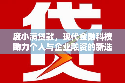 沂源度小满贷款，现代金融科技助力个人与企业融资的新选择