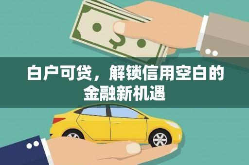 沂源白户可贷，解锁信用空白的金融新机遇