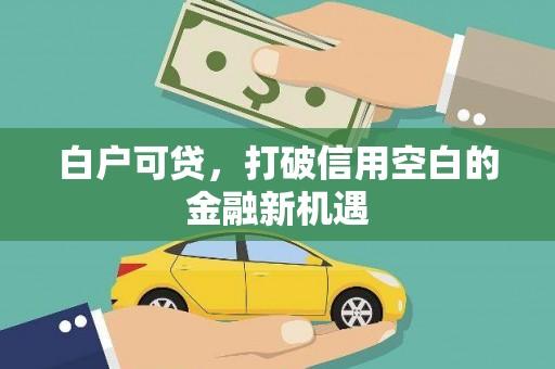 沂源白户可贷，打破信用空白的金融新机遇
