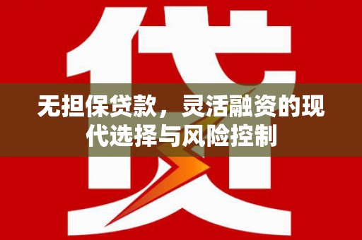 沂源无担保贷款，灵活融资的现代选择与风险控制
