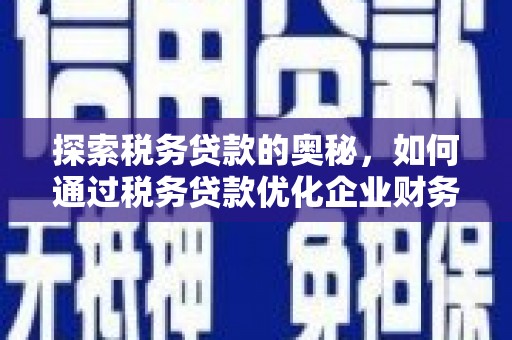 沂源探索税务贷款的奥秘，如何通过税务贷款优化企业财务