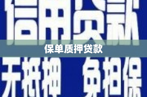 沂源保单质押贷款
