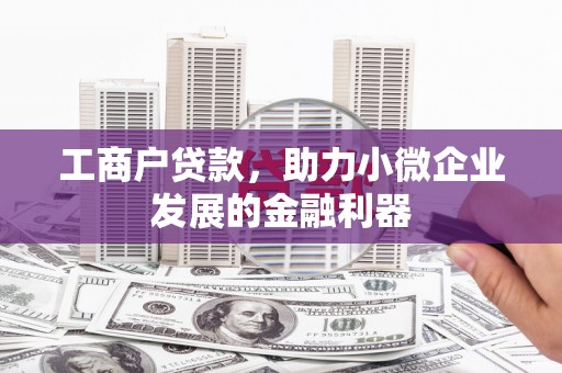 沂源工商户贷款，助力小微企业发展的金融利器