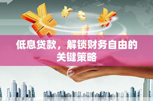 沂源低息贷款，解锁财务自由的关键策略