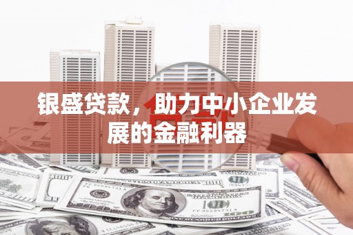 沂源银盛贷款，助力中小企业发展的金融利器